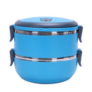 2-Layer Stainless Steel Portable Insulated Thermal Lunch Box Bento Food Con