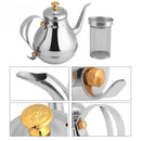 Stainless Steel Teapot Gooseneck Pour Coffee Drip Kettle Tea Filter Pot Ind