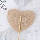 Party Supplies Natural Linen Flag Burlap Flags Wedding Decorations Mr & Mrs