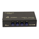 Metal USB Hub USB Splitter Manual Sharing Switch 4Port Computer Peripherals