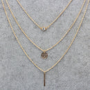 Ladies Necklace Collar Multi Row Necklace Choker Necklace (I)
