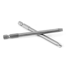 10 Pcs 100mm Magnetic Slotted PH2 Screwdriver Bit S2 Steel 1/4 Hex Shank 1/4"