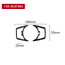Carbon Fiber Headlight Switch Trim Cover Red+White+Blue for Ford Mustang 15-17