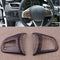 2pcs Wooden Pattern Steering Wheel Button Cover Trim fit for BMW X1 F48 16-2017
