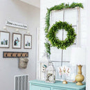 Leaf / Flower Wreath, 17.7 Inch Eucalyptus Wreath Round Wreath Front Door G Z5S4