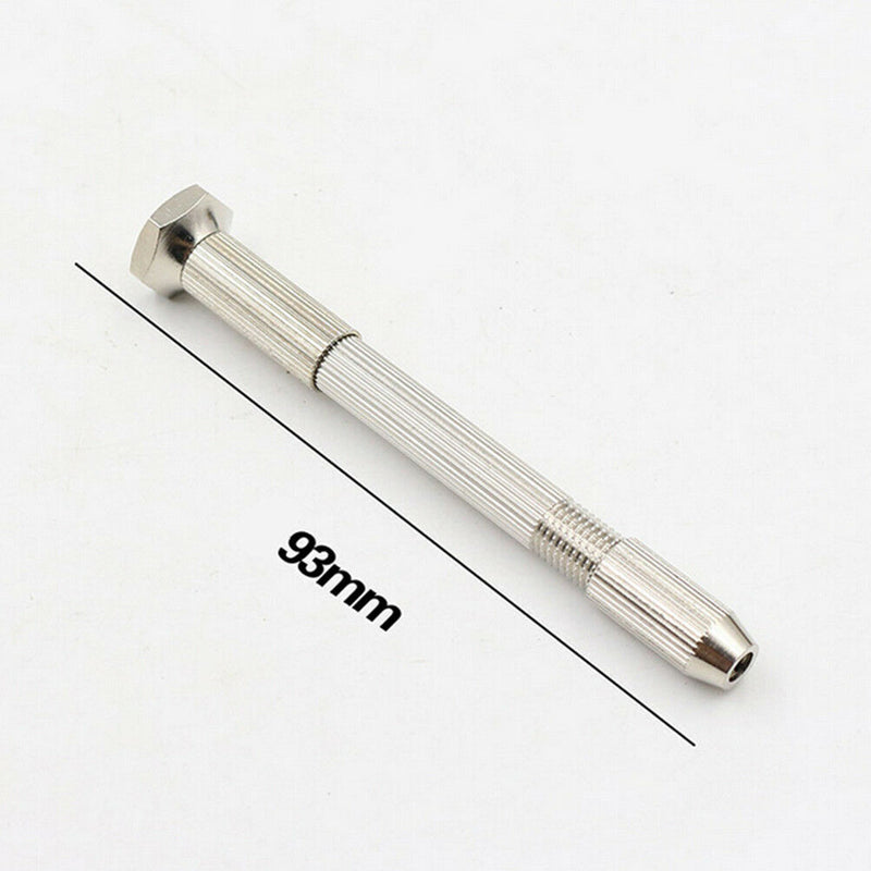 Mini Aluminum Hand Drill +10pc Twist Drill Bit Woodwork  Drilling Rotary Tool JR