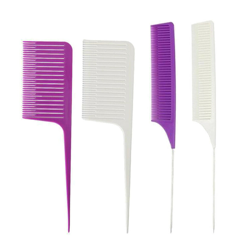 4 Pieces ABS Plastic Fine Sectioning Weave Highlighting Foiling Hair Comb
