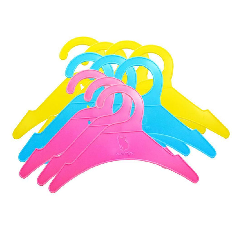 5x 10Pcs Plastic Pet Dog Puppy Cat Clothes Clothing Hangers 19cm Random Color