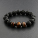 1Pc Essential Oils Diffuser Bead Bracelet Lava Rock Eye For Women Men  JR