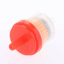 100PCS 1/4" 6mm Universal Motorcycle Hose Inline Fuel Gas Filter - Orange