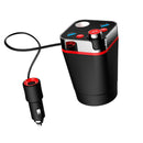 Multifunctional Bluetooth Car Cup Charger Cigarette Lighter 2-USB Port Red