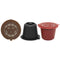 3pcs Refillable Reuse Coffee Capsule Filters for Nespresso Machine (Multi)
