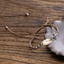 Women'S Natural Shell Bead Bracelet Starfish Turtle Charm Bracelet Handmade Y8O7