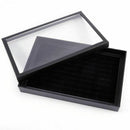 Display ring earring jewelry 29x19x4cm 100 slots cover showcase