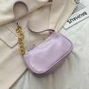 Daisy Handbag Women PU Leather Elegant Shoulder Underarm Totes Bag (Purple)