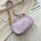 Daisy Handbag Women PU Leather Elegant Shoulder Underarm Totes Bag (Purple)