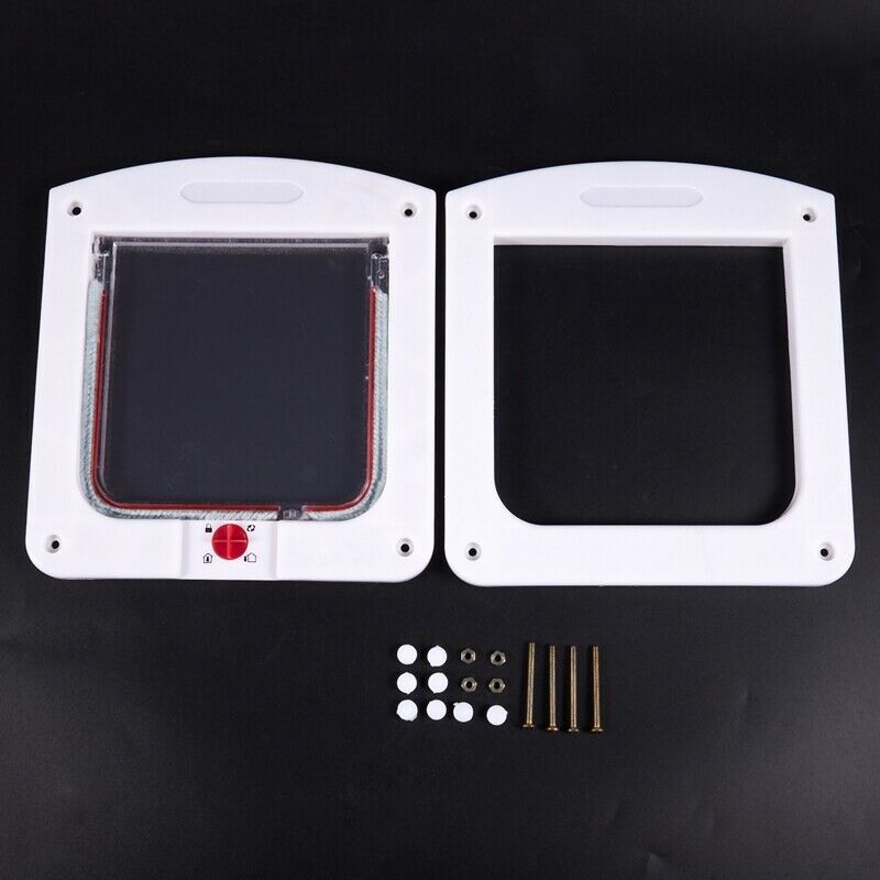 Plastic door White 4 Positions for Cat Dog X9X4