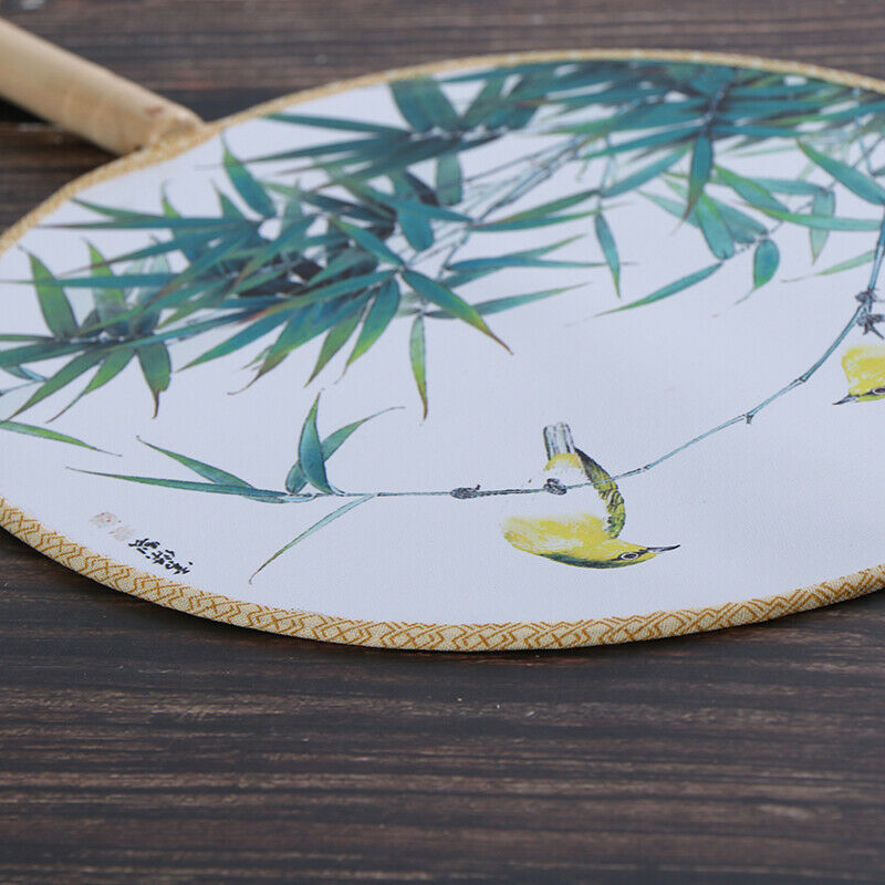 Chinese Style Round Hand Held Folding Silk Fan For Wedding Event Party GiftsJ Bj