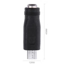 DC 5.5x2.1mm Female to Micro USB Male Power Converter Charger Adapter