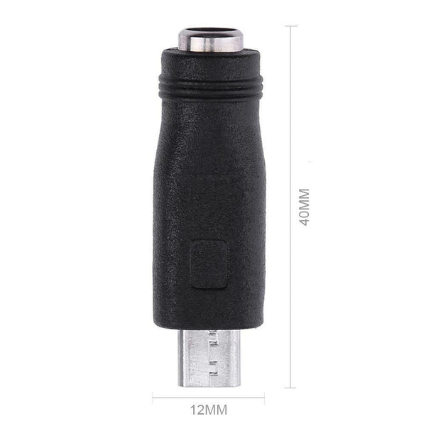 DC 5.5x2.1mm Female to Micro USB Male Power Converter Charger Adapter #gib
