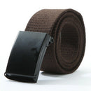 Unisex Canvas Strap Canvas Belt with Buckle (coffee) I6O2