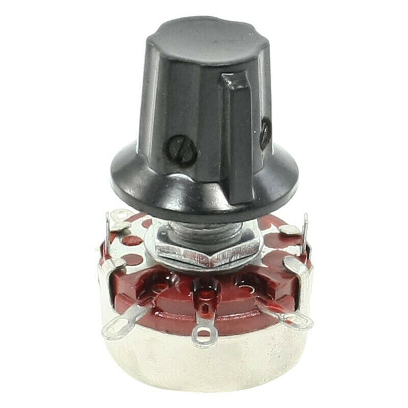 WTH118 470K ohm 2W Single Turn Rotary Taper Carbon Potentiometer Pots w Kno P4Y5