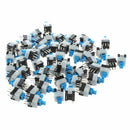 55pcs 6 Pin DPDT Self-locking Power Micro Push Button Switches 7mmx7mm Y8F6