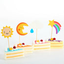 4pcs cupcake topper cloud moon sun star paper cake topper party decoration  Z