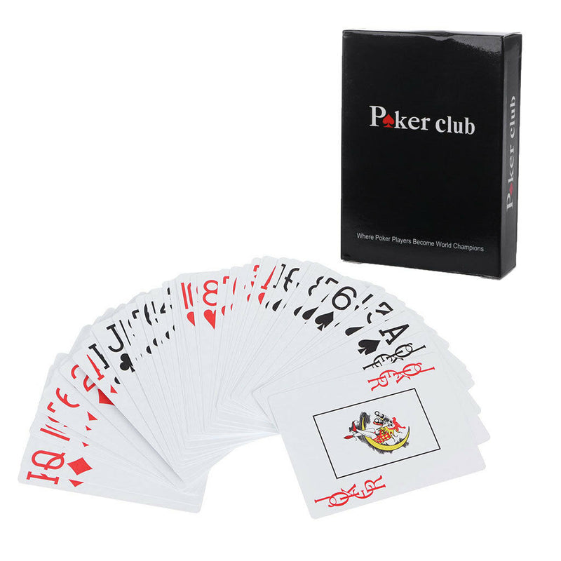 1* Poker Red 100% PLASTIC Texas Poker Size Playing Cards New