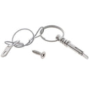 1PC 6.3mm 1/4 inch Quick Release Pin with Lanyard for Boat Deck Hinge Marine FT