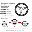 Crystal Sparkled Leather Car Steering Wheel Cover Colored Diamond 38cm Univers_