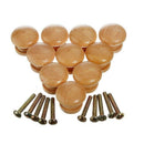 10pcs 25mm Natural Wood Wooden Cabinet Knob Drawer Wardrobe Door Pull Handl J6Z3