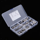 165Pcs Stainless Steel Hex Lock Nut Nylon Insert M3 M4 M5 M6 M8 M10 M12