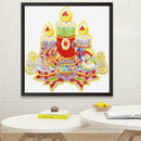 5D DIY Special Shaped Diamond Painting Christmas Candle Cross Stitch Kits