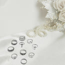 10pcs/set Bohemia Carved Rings Women Hollow Out Flower Knuckle Ring Jewelry