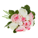Artificial 13-Head Jasmine Silk Flowers Leaf Wedding Photography Craft Pink