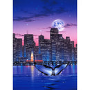 5D DIY Full Round Drill Diamond Painting Night City Cross Stitch Needlework