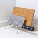 Kitchen Dish Plate Pot Lid Cover Drying Drain Holder Steel Storage Rack HNK