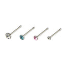 20Pcs/Set Crystal NoseStuds Hoop Ring Bone Bar Pin Cartilage Piercing Jewelry B^