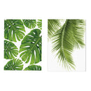 2x Unframed Modern Art Canvas Oil Painting Green Palm Leaf Print Wall Decor