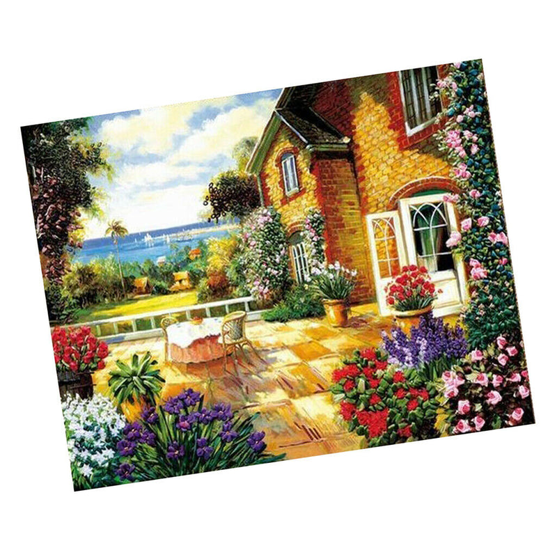 1 Set Ribbon Embroidery Kit Summer Flower Painting Embroidery Crafts 70x65cm DIY