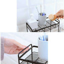 Spice Rack Two Layers Stainless Steel Storage Shelf Rack Home Kitchen Seaso