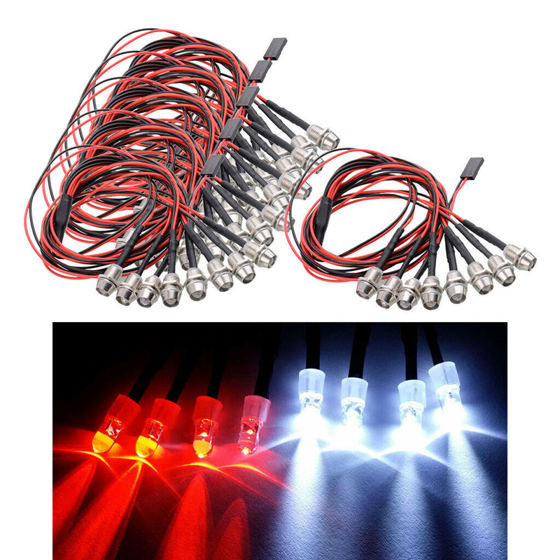 48pcs Upgrade LED Lights Headlights Taillight 8 LED For 1/12 1/16 RC Car