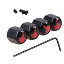 4Pcs Anti-theft Car SUV Wheel Tire Air Pressure Valve Stems Cap Dust Cover Kit