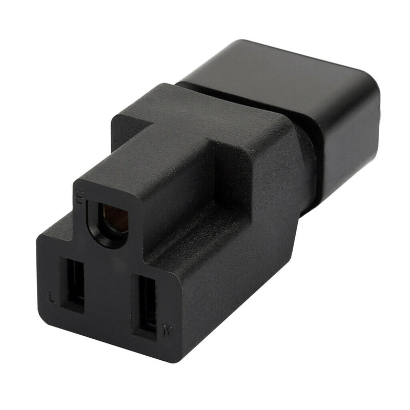 IEC320 3 Pin C14 to USA AC Nema 5-15R Female Power Adapter