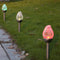 2pcs Steel Solar LED Crackle Lamp Spike Peach Shape Outdoor Landscape Light A