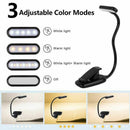 Reading Light, Clip on Book Light with 3 Brightness Light & Stepless Adjust V4B8