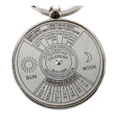 Keychain key ring metal Perpetual Calendar pattern