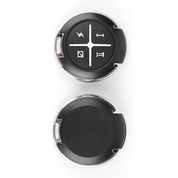 Round 433MHz Remote Control Garage Door Electric Gate Clone Key Fob (2pcs)