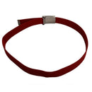 Unisex Plain Webbing Canvas Metal Buckle Belt Red